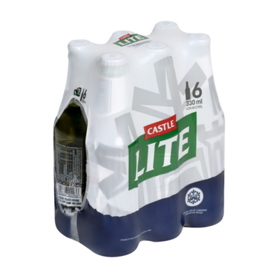Castle Lite Bottle 330ml 6 Pack (BB: 03/04/2024)