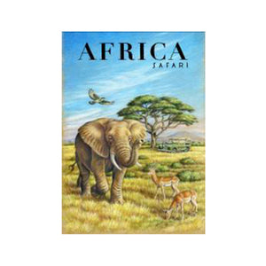 Wooden Post Card - Africa Safari Elephant