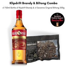 Load image into Gallery viewer, Klipdrift Brandy &amp; Biltong Festive Combo