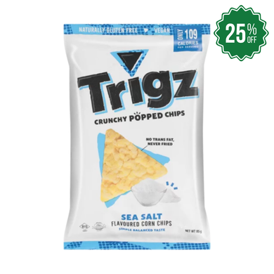Trigz Popped Corn Chips Sea Salt 85g