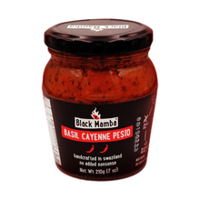 Load image into Gallery viewer, Black Mamba Basil &amp; Cayenne Pesto 210g