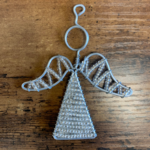 Load image into Gallery viewer, Beaded Christmas Ornament - Silver Angel