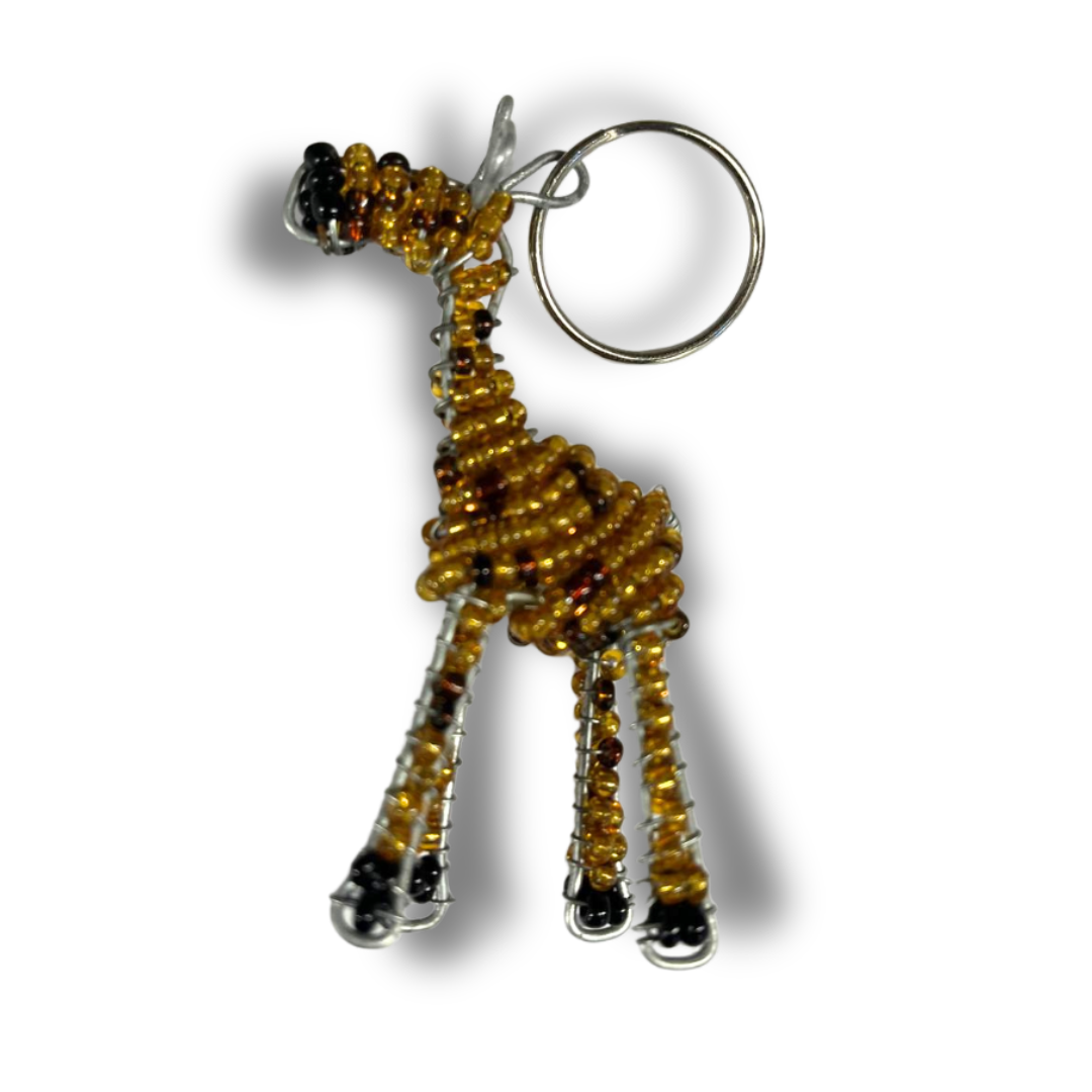 Giraffe Keyring Beaded Keyring - Giraffe – The Savanna