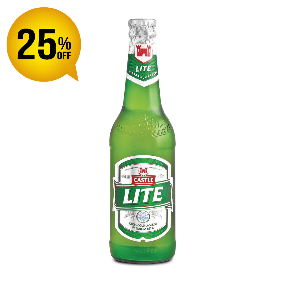 Castle Lite Bottle 330ml (BB: 16/02/2026) - The Savanna