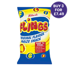 Load image into Gallery viewer, Willards Flings Original Maize Snack 150g (BB: 13/01/2026)