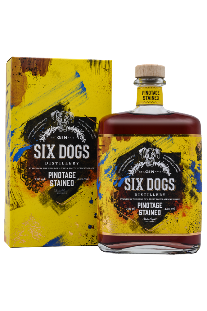 Six Dogs Gin Pinotage Stained 700ml