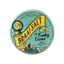 Load image into Gallery viewer, Funky Ouma Braai Salt Travel Tin 90g