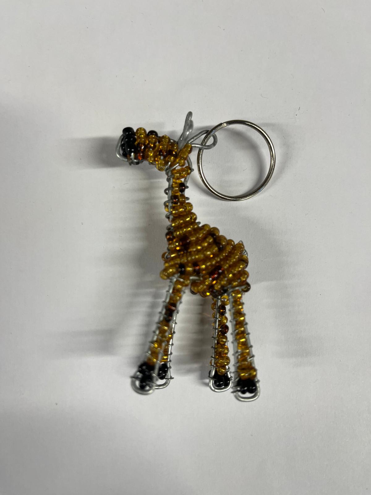 Giraffe Keyring Beaded Keyring - Giraffe – The Savanna