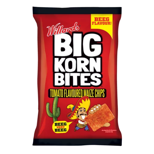 Willards Big Korn Bites Tomato 120g (BB: 28/09/23)