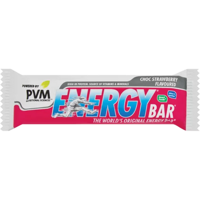 PVM Energy Bars Choc Strawberry 45g