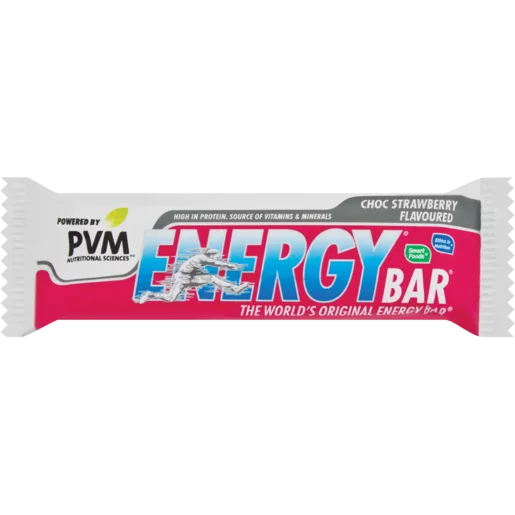 PVM Energy Bars Choc Strawberry 45g