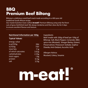 m-eat! Beef Biltong BBQ 35g