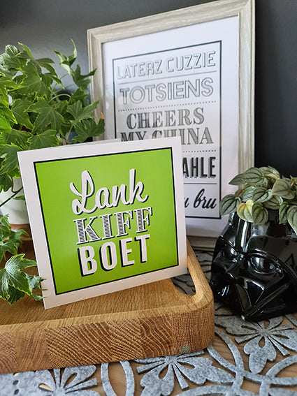 Lank Kiff Boet Greeting Card