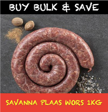 Load image into Gallery viewer, Savanna Plaaswors 1kg Tray
