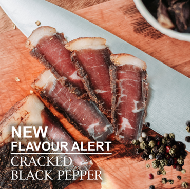 Cracked Black Pepper Beef Biltong 1kg