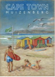 Cape Town Muizenberg - Wooden Postcard