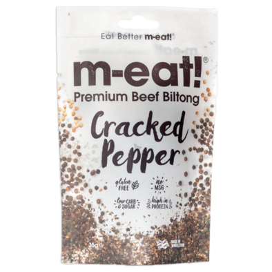 m-eat! Beef Biltong Cracked Black Pepper 75g