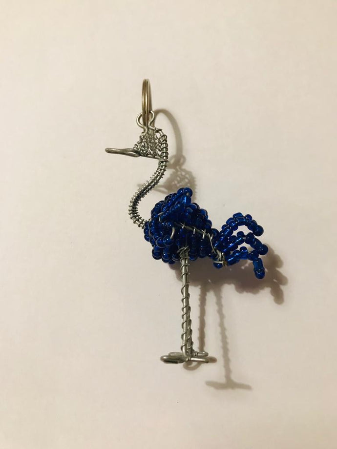 Beaded Ostrich Keyring