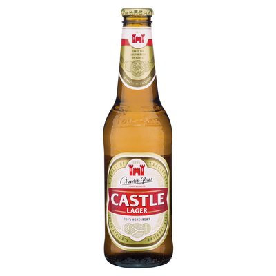 Castle Lager Bottle 330ml Single (BB: 19/11/23)